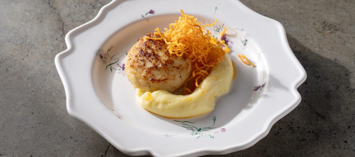 Котлета из щуки/ картофельное пюре/ батат