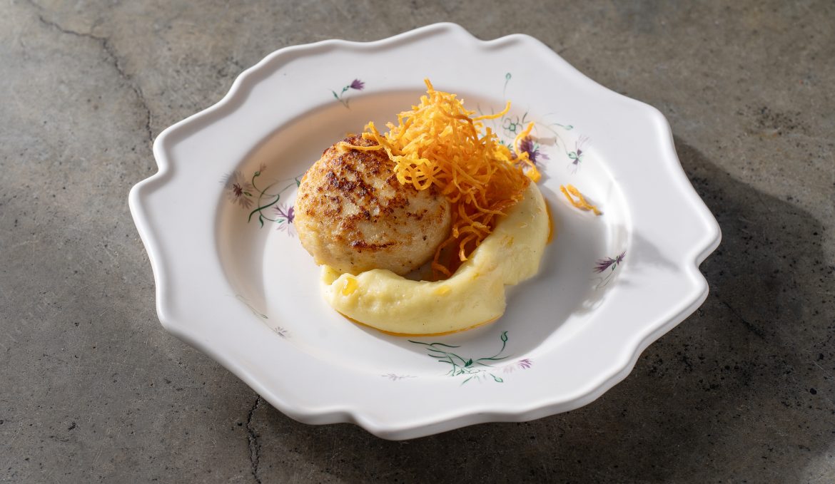 Котлета из щуки/ картофельное пюре/ батат