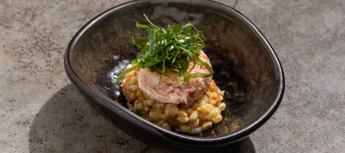 Крабовый крокет/ ризотто из булгура