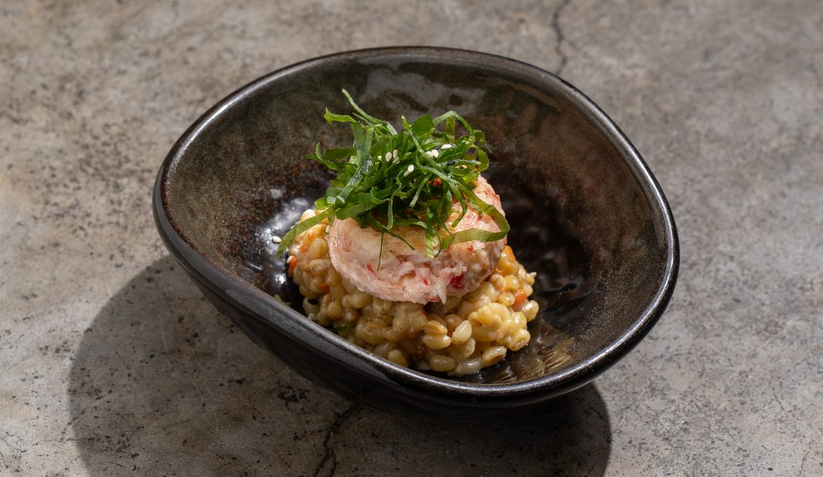 Крабовый крокет/ ризотто из булгура